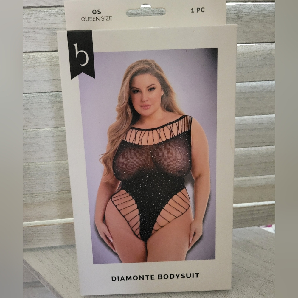 Baci Lingerie Diamonte Bodysuit - Fits Sizes 14-18